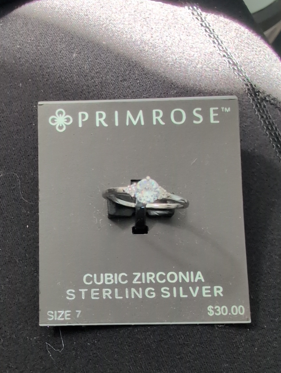Primrose Sterling Silver Cubic Zirconia Ring In Silver Size 7 15$